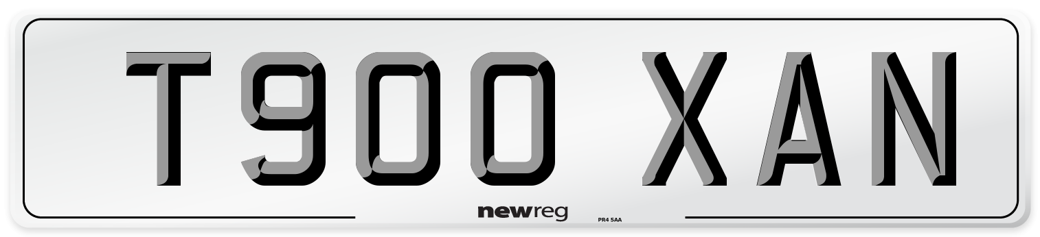 T900 XAN Number Plate from New Reg